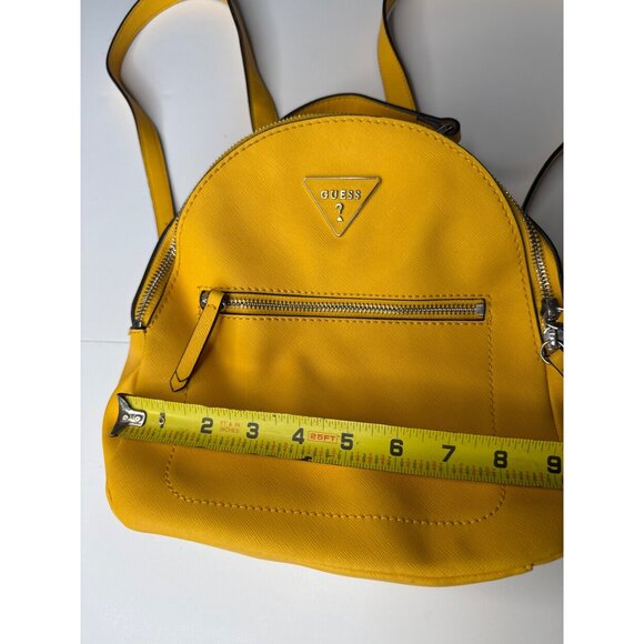 Guess Mini Backpack Yellow Faux Leather - Picture 16 of 16